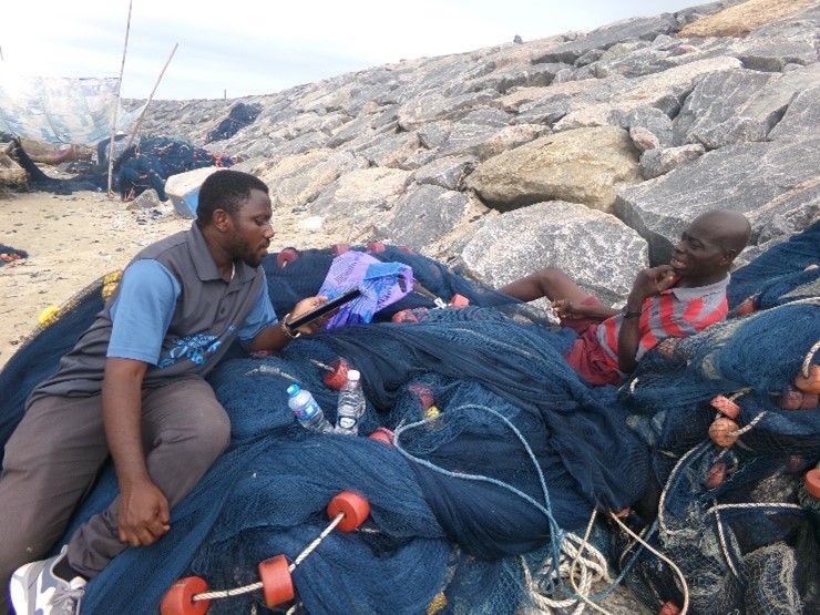 Survey with a fisherman in Cape Coast - Abrofo mpoano
